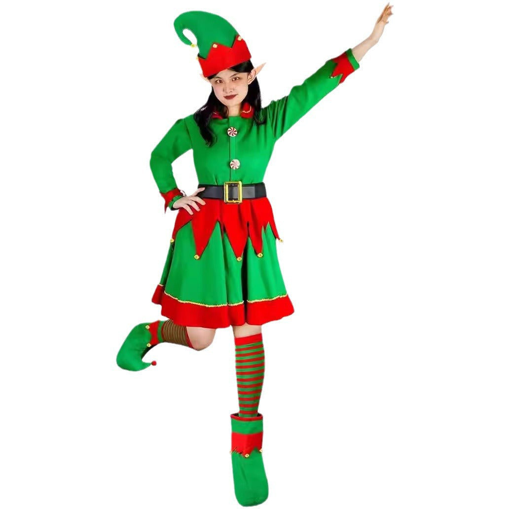Christmas Elf Costume Dress For Women