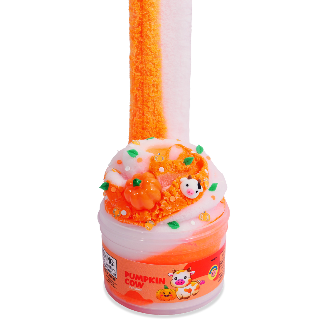 PeachyBbies 7 oz Pumpkin Cow Slime