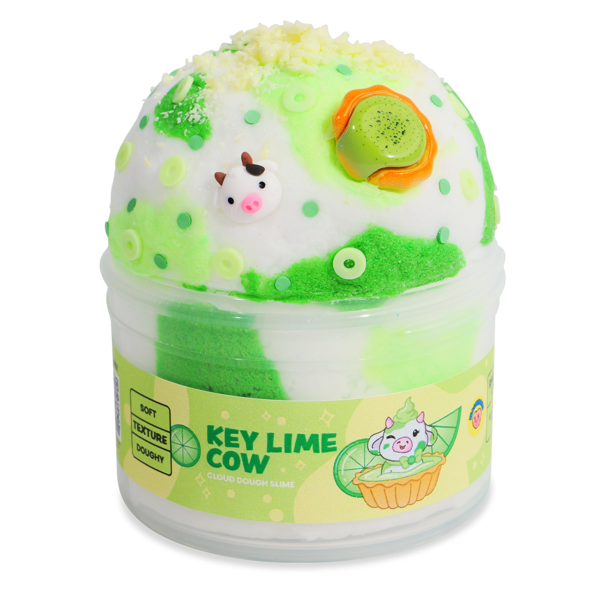 PeachyBbies 7 oz Key Lime Cow Slime