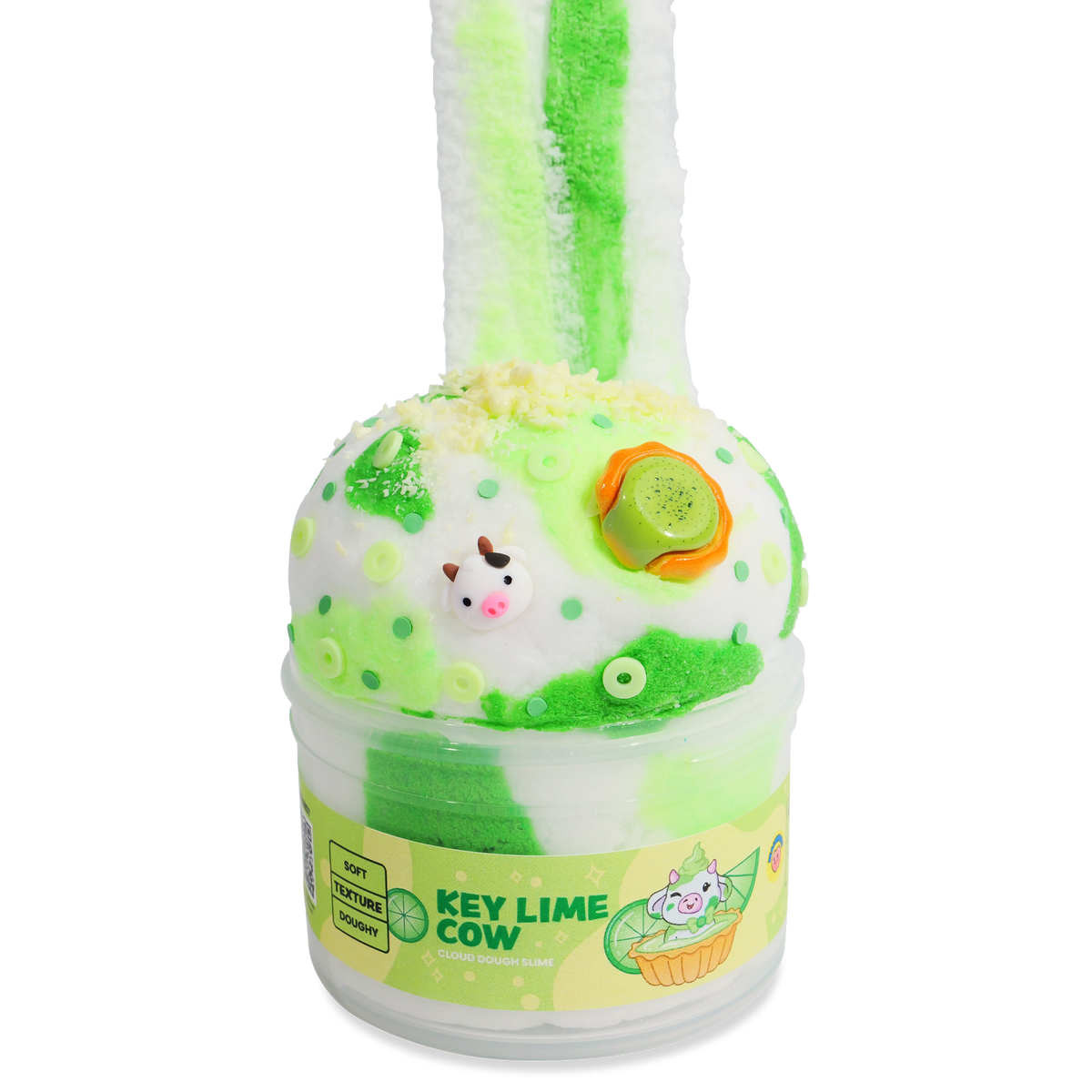 PeachyBbies 7 oz Key Lime Cow Slime