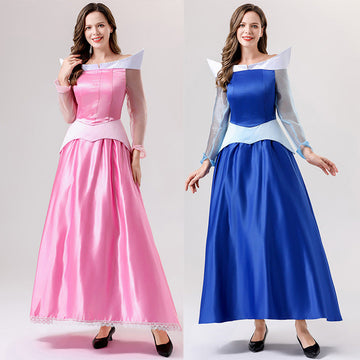 Adult Women's Cosplay Sleeping Beauty Princess Dress Costume