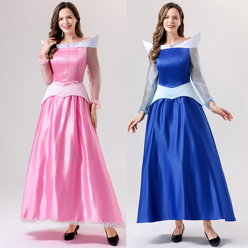 Adult Women's Cosplay Sleeping Beauty Princess Dress Costume