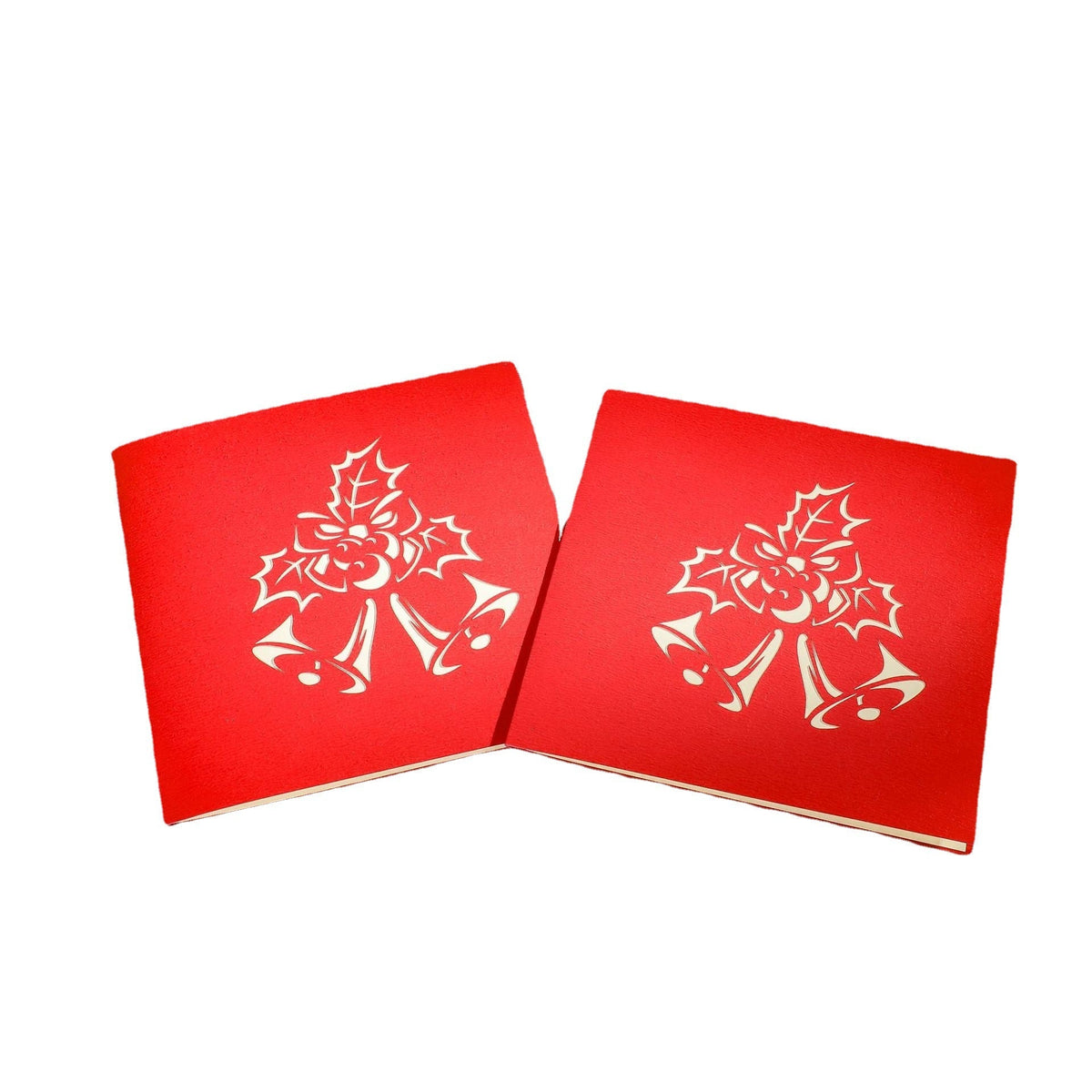 3D Pop Up Greeting Card, Handmade Paper Carved Christmas Wreath, Custom Logo, Christmas Gift