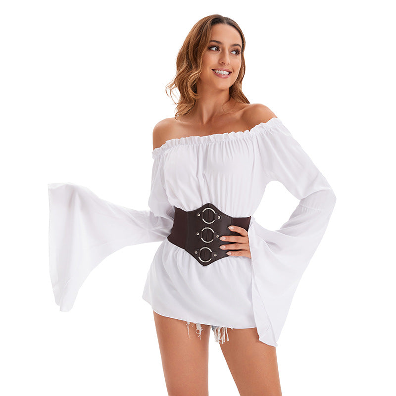 Renaissance Pirate Shirt Women's Medieval Costume Halloween Stage Performance