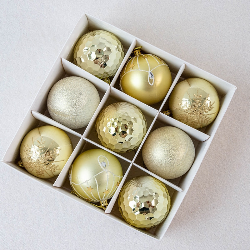 8Cm Painted Christmas Ball Ornament