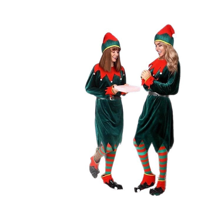 Christmas Elf Dress Women's Costume Set