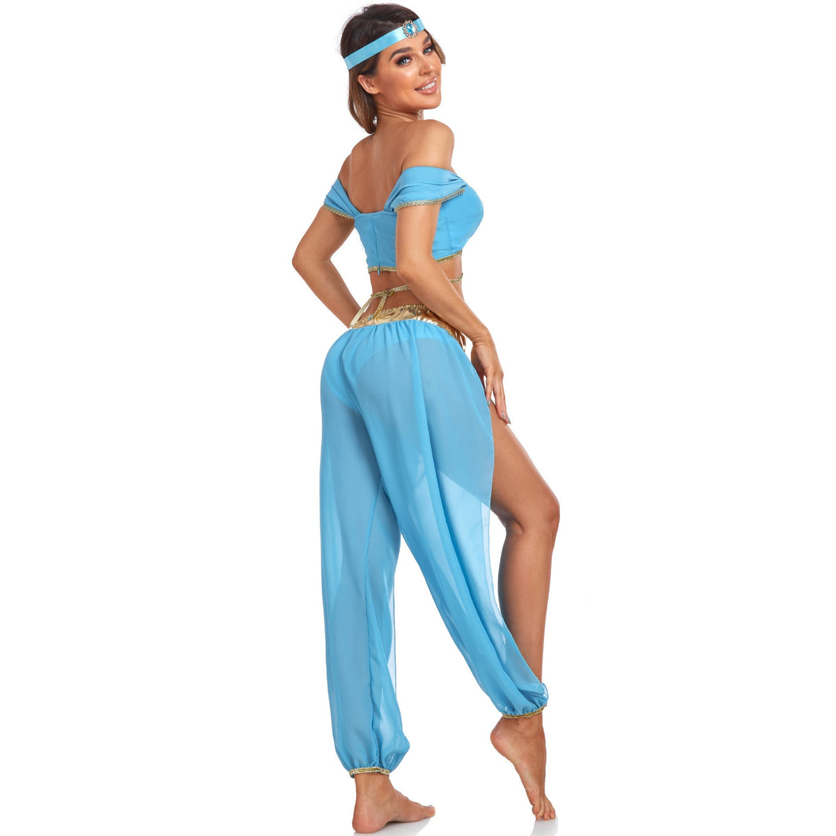 Aladdin Jasmine Princess Costume Halloween Party Dress