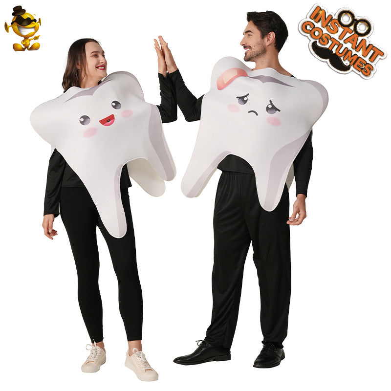 Halloween Adult Couple Teeth Costume Funny Food Role Play