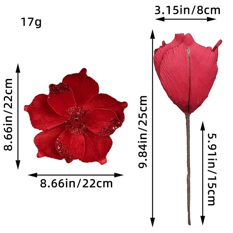 Artificial Christmas Tree Decorative Flowers