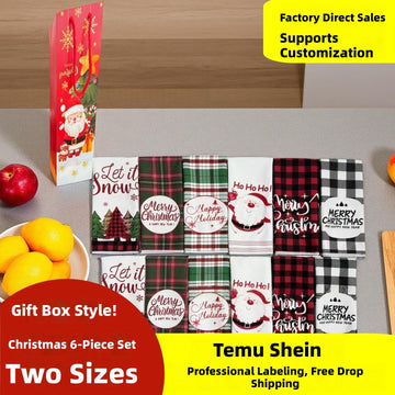 Christmas 6-Piece Kitchen Cleaning Cloth Set
