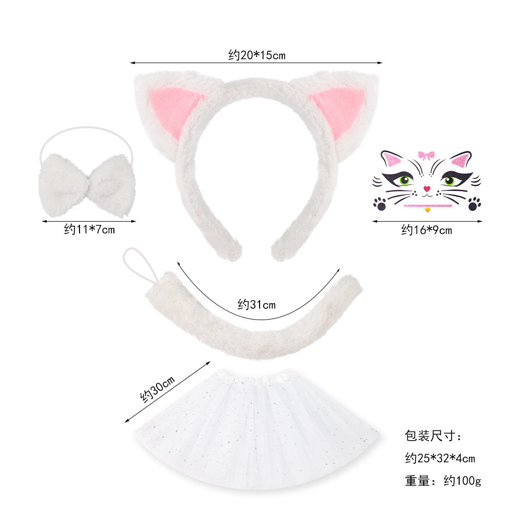 Halloween Animal Headband Cat Ears Fluffy Hair Band