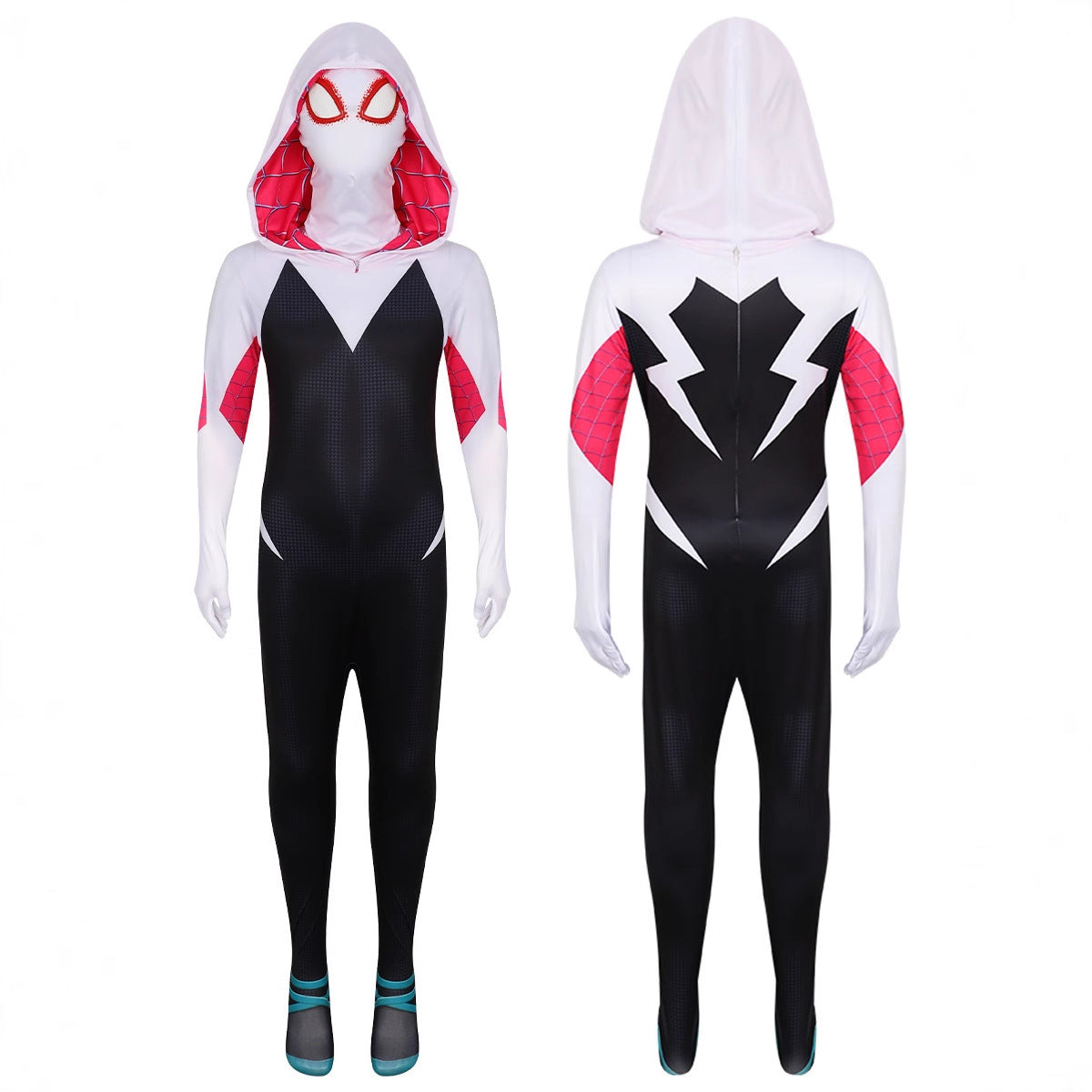Spider-Gwen Cosplay Suit For Kids And Adults