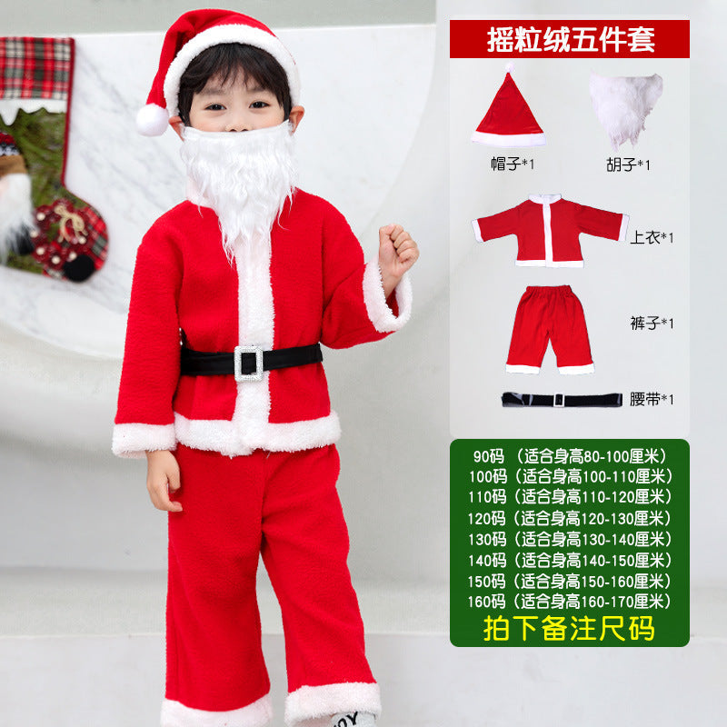 Christmas Costume Santa Claus Kids Outfit Performance Wear Wholesale