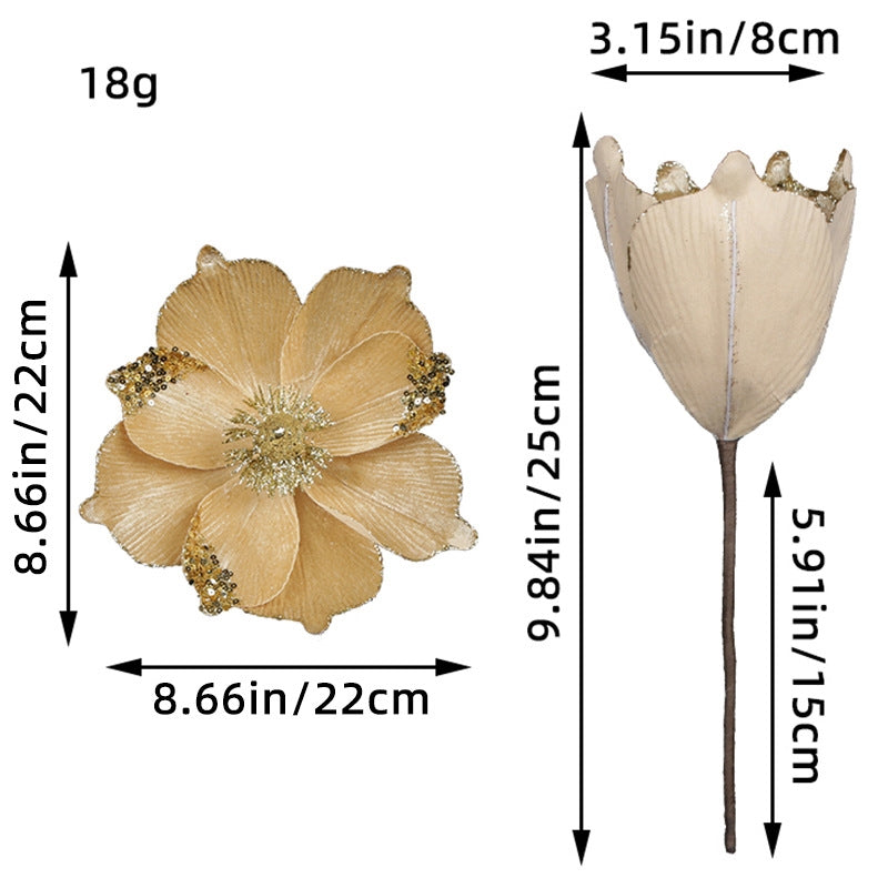 Artificial Christmas Tree Decorative Flowers