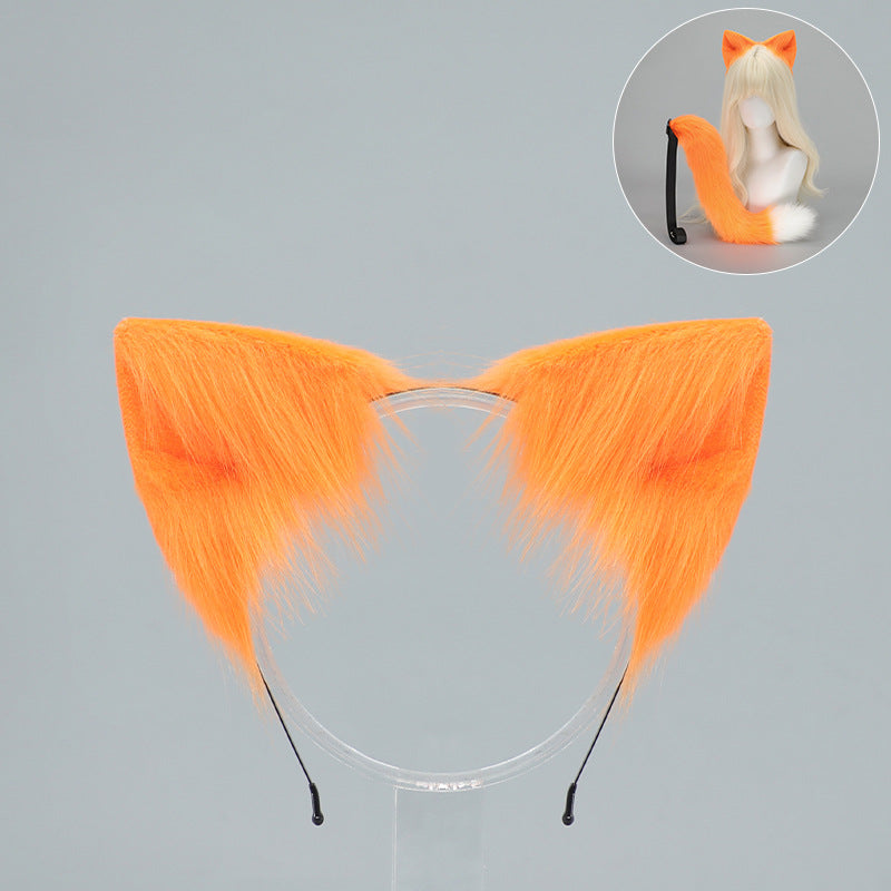 Halloween Cat Ears Tail Set Cosplay Props Handmade
