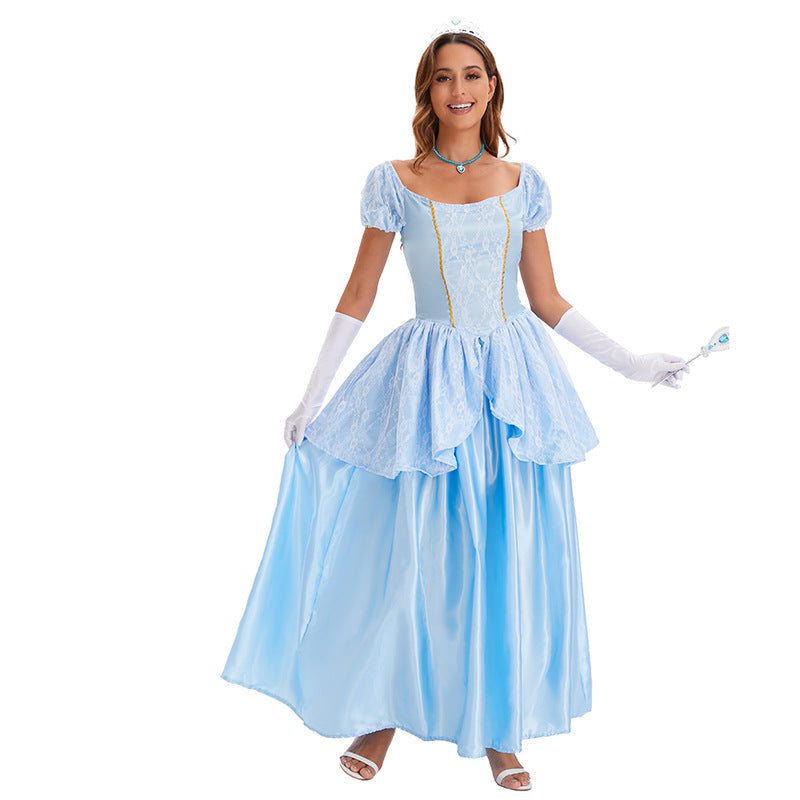 Blue Halloween Princess Dress Cosplay Costume