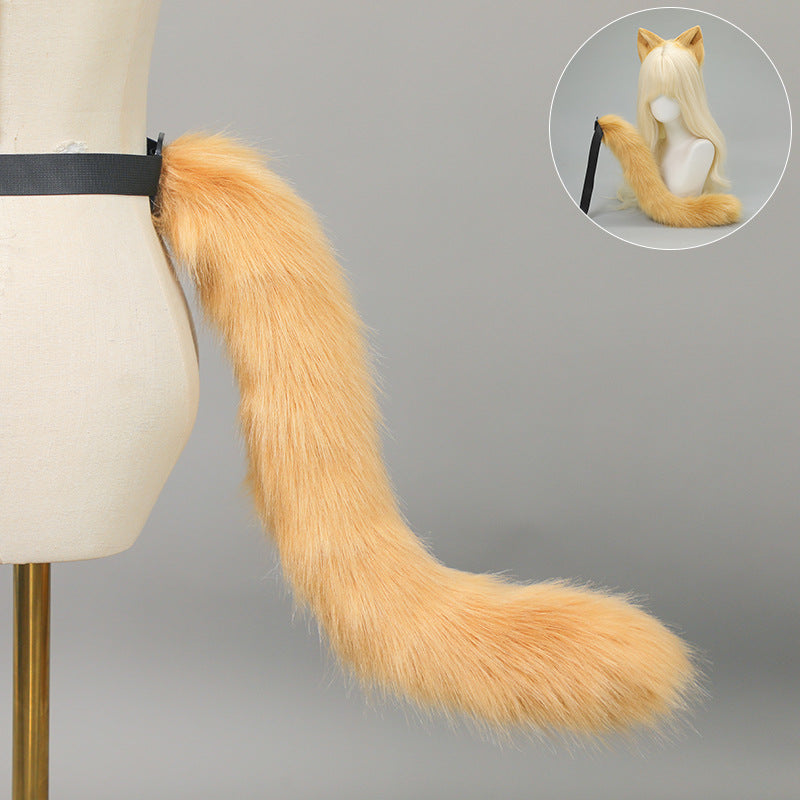 Halloween Cat Ears Tail Set Cosplay Props Handmade