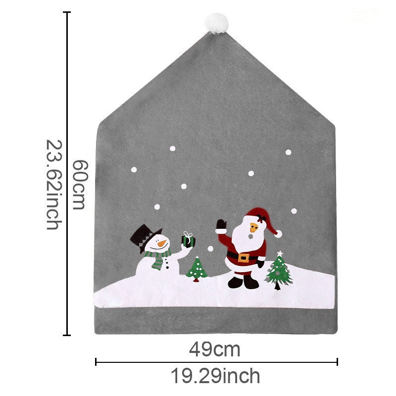 Christmas Cartoon Nonwoven Chair Cover