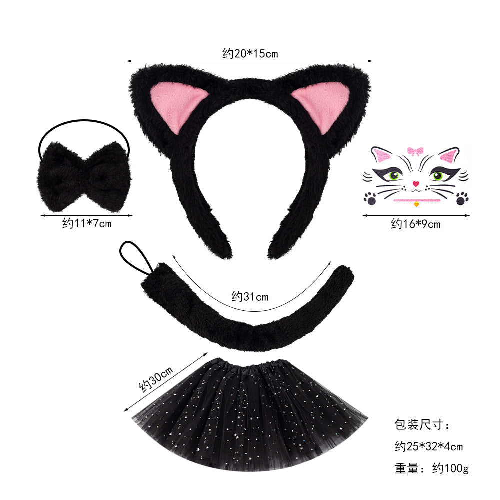 Halloween Animal Headband Cat Ears Fluffy Hair Band