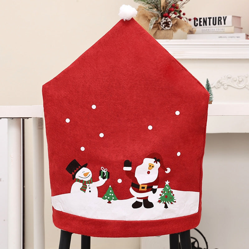 Christmas Cartoon Nonwoven Chair Cover