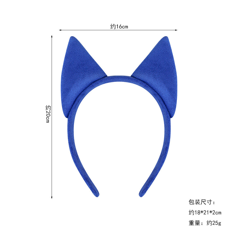 Blue Cat Ear Headband For Kids Halloween Costume Party