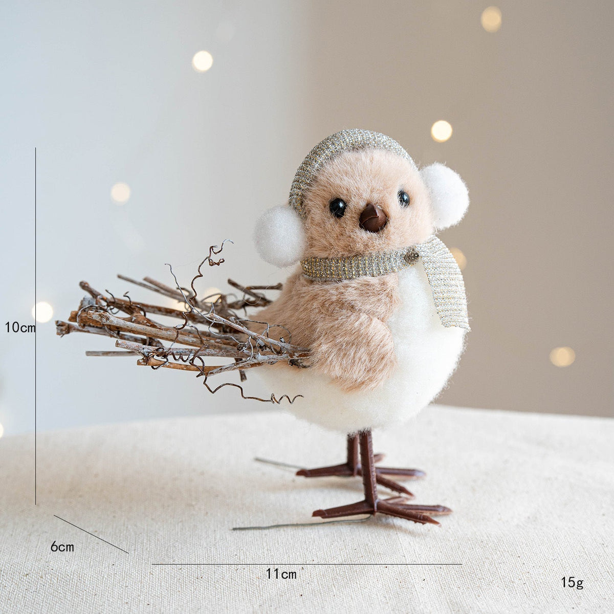 Champagne Hat Bird Christmas Tree Decoration