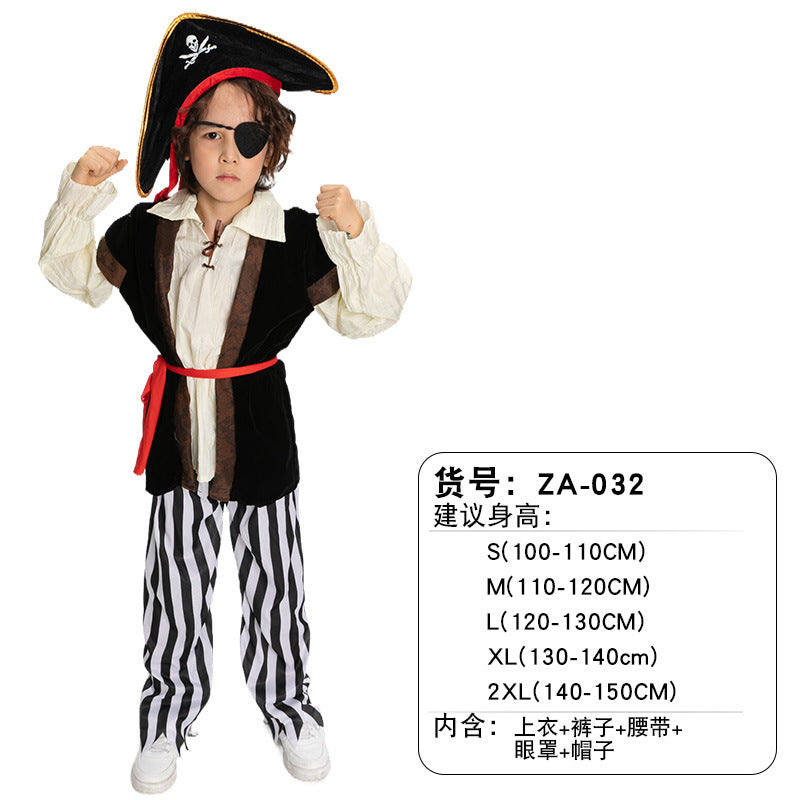 Kids Pirate Costume Jack Sparrow Halloween Boys Clothing