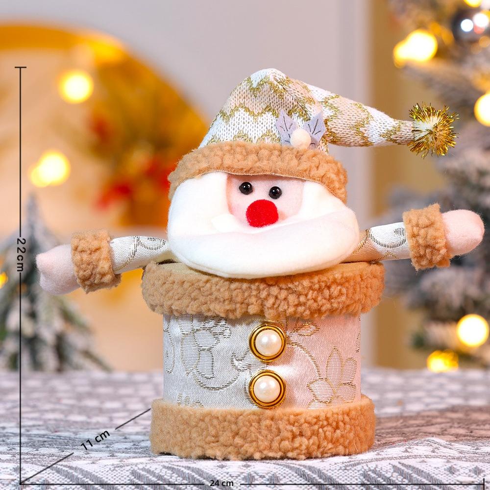 Christmas Apple Candy Gift Box With Santa Snowman Reindeer