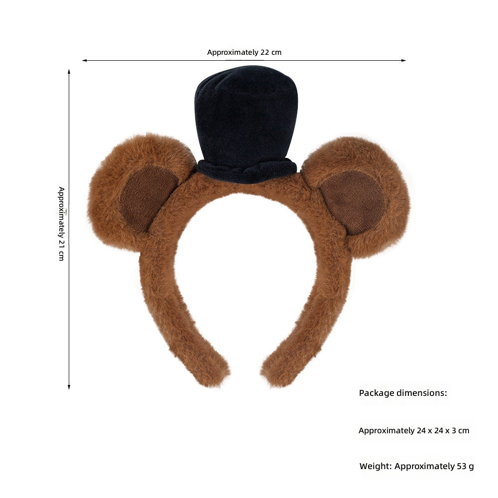 Halloween Bear Ears Headband Animal Cosplay Cute Brown