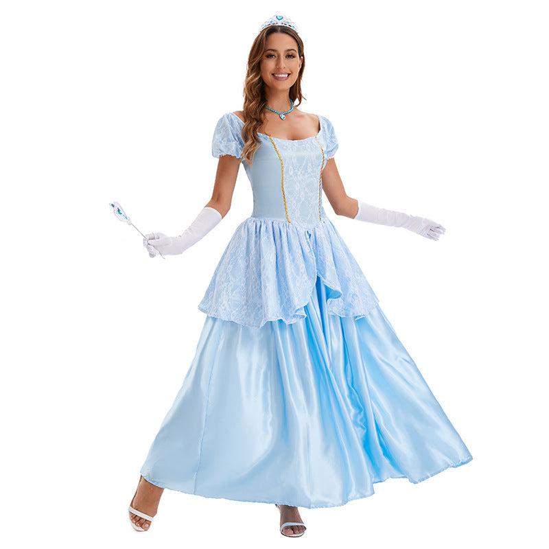Blue Halloween Princess Dress Cosplay Costume