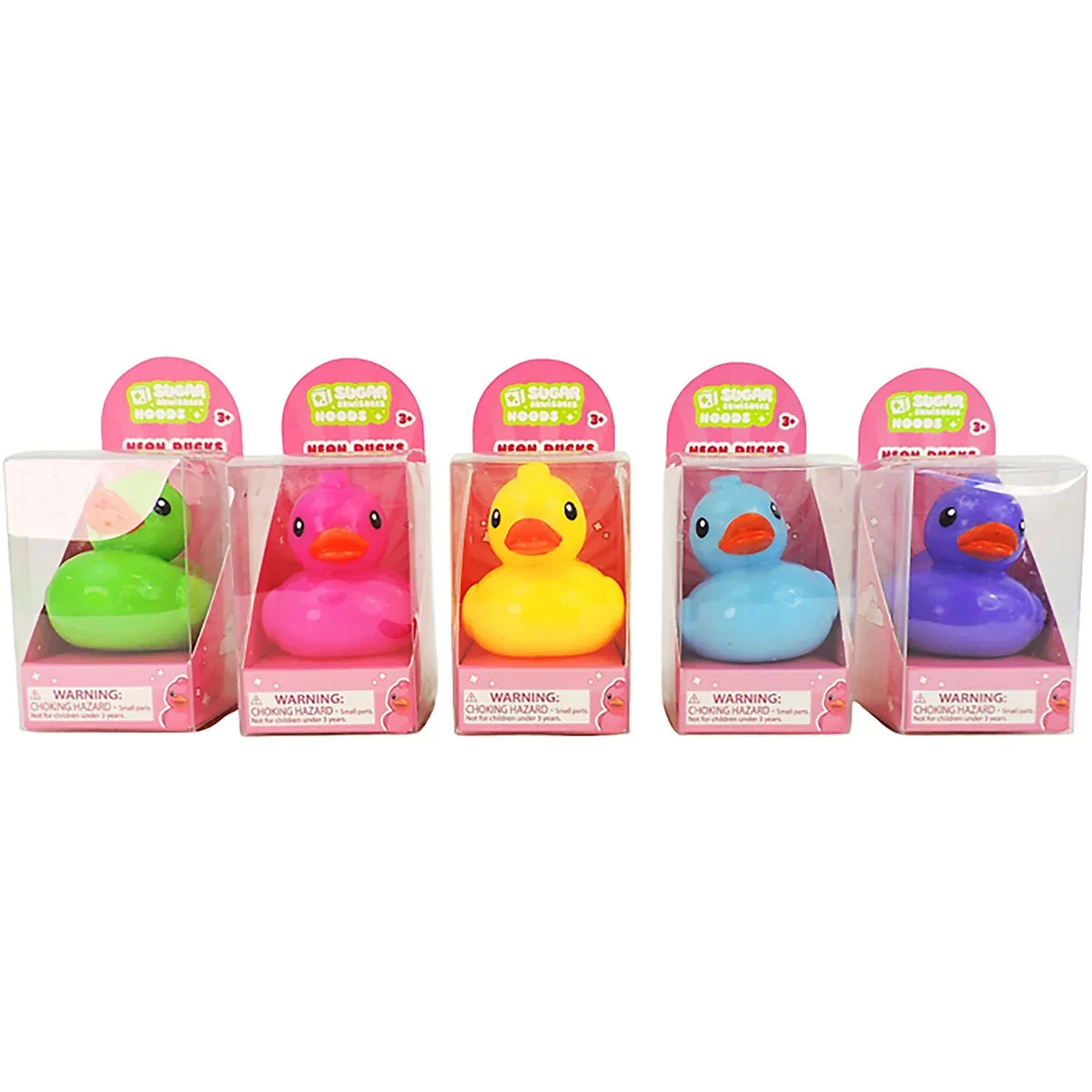 Toysmith Neon Duck Sugar Skwisheez 3 Inch Squishy Sensory Fidget Toy - Assorted