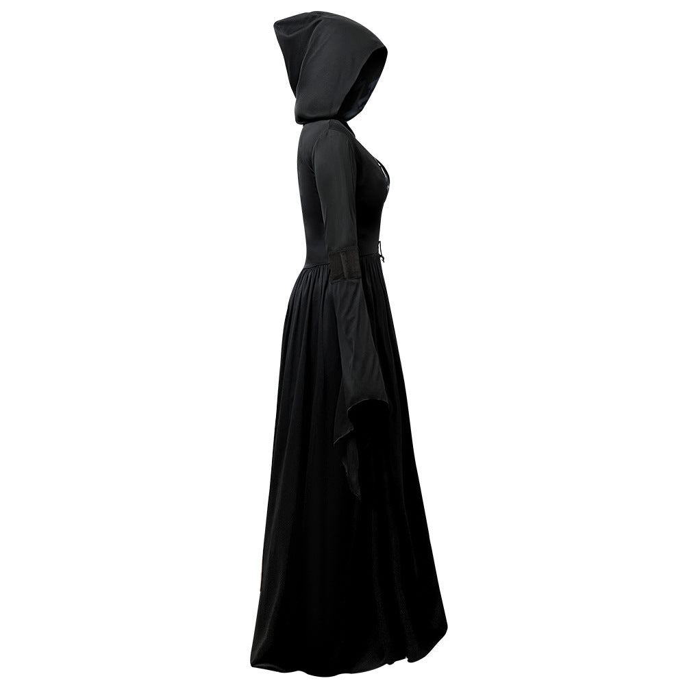 Witch Dress With Hood For Halloween Cosplay Stage Performance