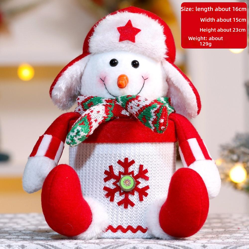 Christmas Apple Candy Gift Box With Santa Snowman Reindeer