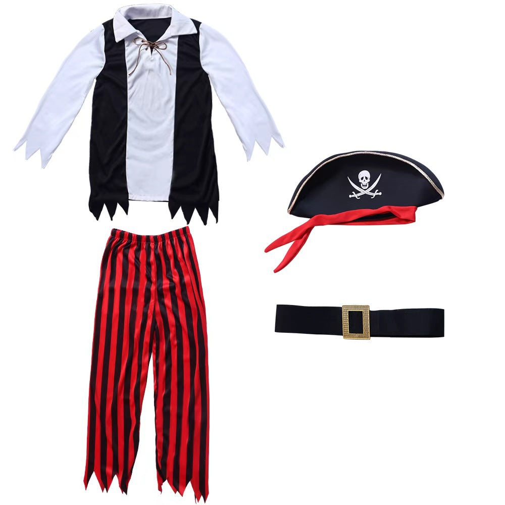 Kids Pirate Costume Jack Sparrow Halloween Boys Clothing