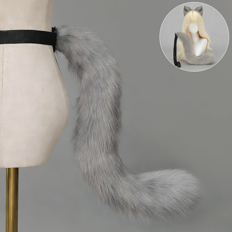 Halloween Cat Ears Tail Set Cosplay Props Handmade