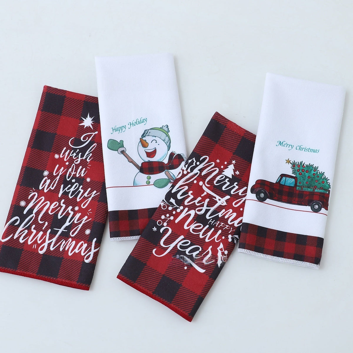 Christmas Clearance Kitchen Tea Towel Dish Cloth Polyester Microfiber