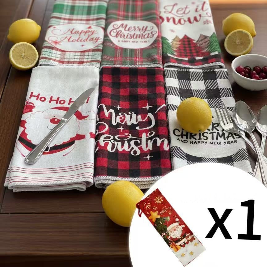 Christmas 6-Piece Kitchen Cleaning Cloth Set