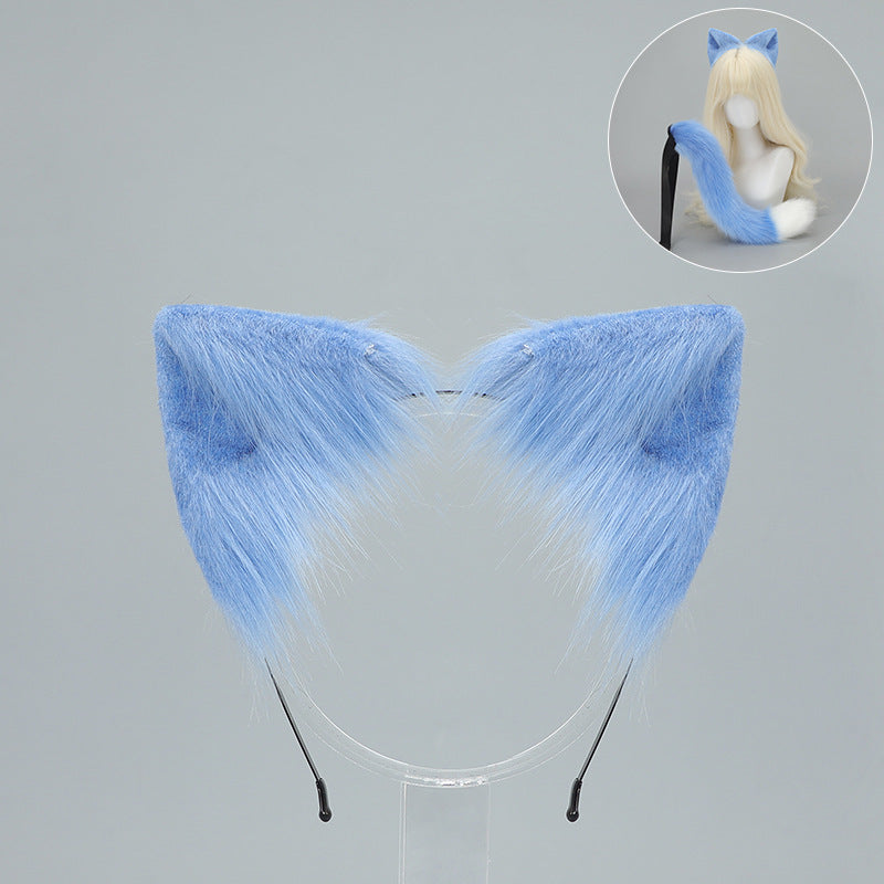 Halloween Cat Ears Tail Set Cosplay Props Handmade