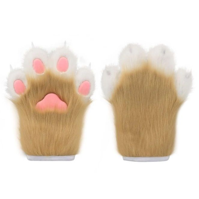 Fursuit Parts Plush Cat Paw Fox Gloves Cosplay Resin Nails In Stock