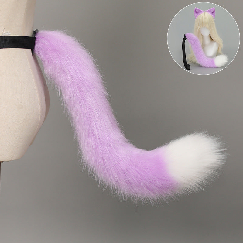 Halloween Cat Ears Tail Set Cosplay Props Handmade