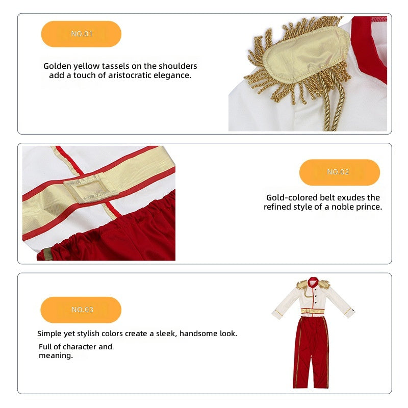 Children's Halloween Prince Costume For Boys Stage Performance