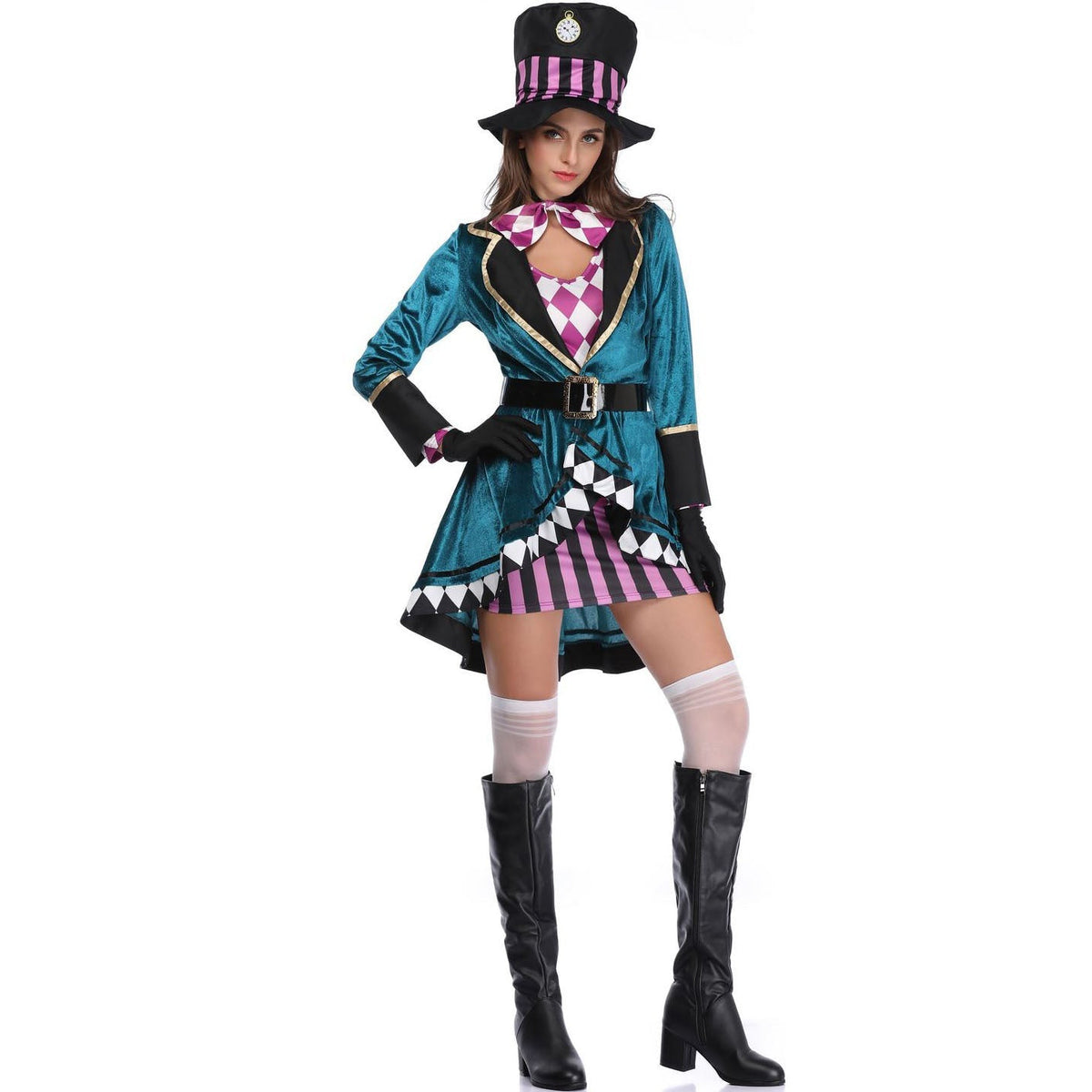 Alice Magician Costume S-XXL Halloween Circus Cosplay