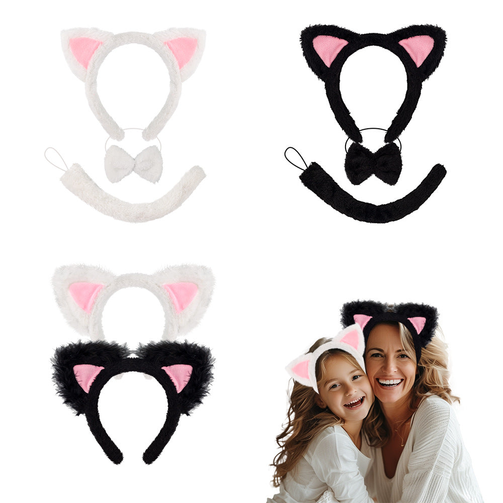 Halloween Animal Headband Cat Ears Fluffy Hair Band
