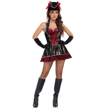 Sexy Pirate Costume For Women, S-XL, Halloween Cosplay