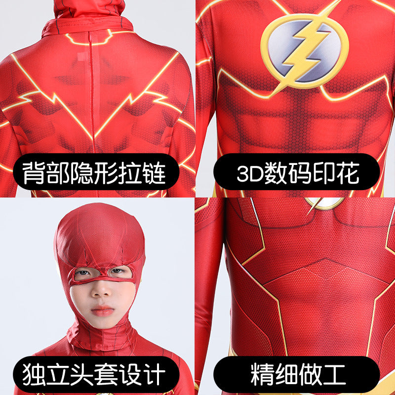 Halloween Flash Cosplay Costume For Kids And Adults