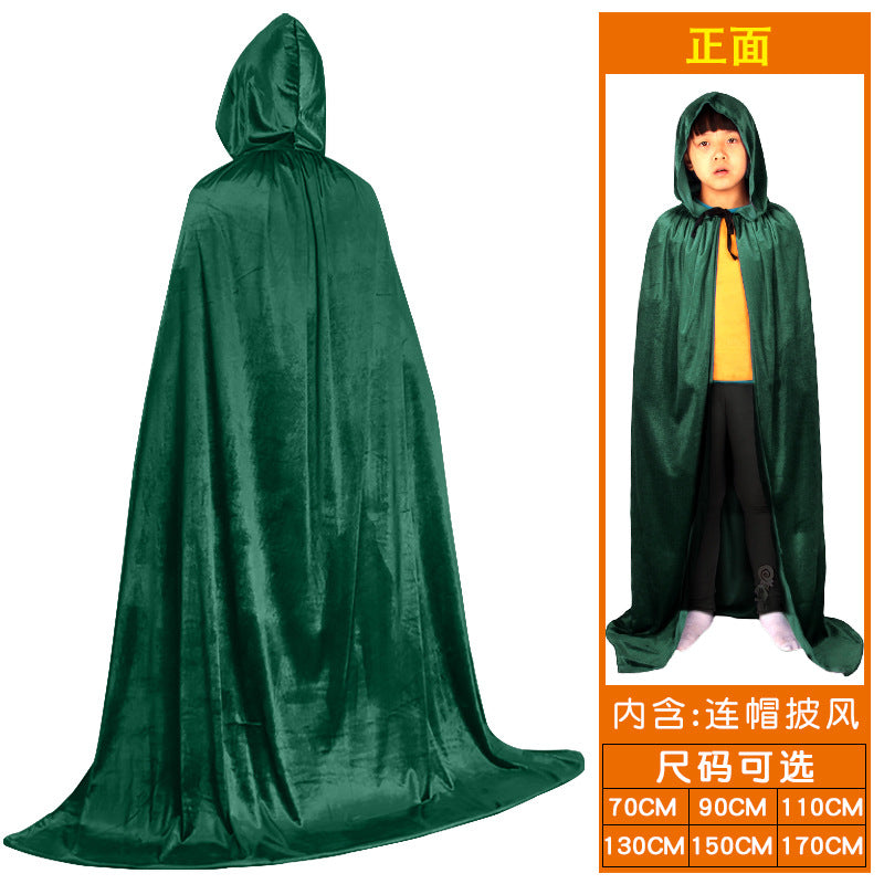 Wholesale Velvet Halloween Cloak For Kids Adults Vampire Reaper Costume