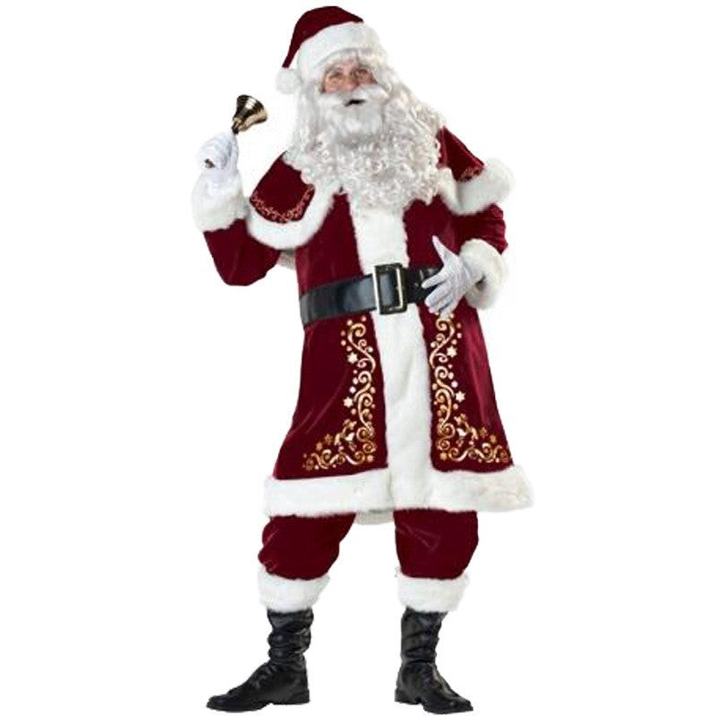 Christmas Couple Costume Santa Elf Green Stage Performance Outfit