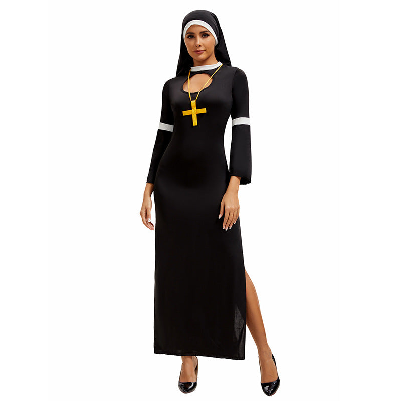 Halloween Costume Nun Uniform Cosplay Role Play