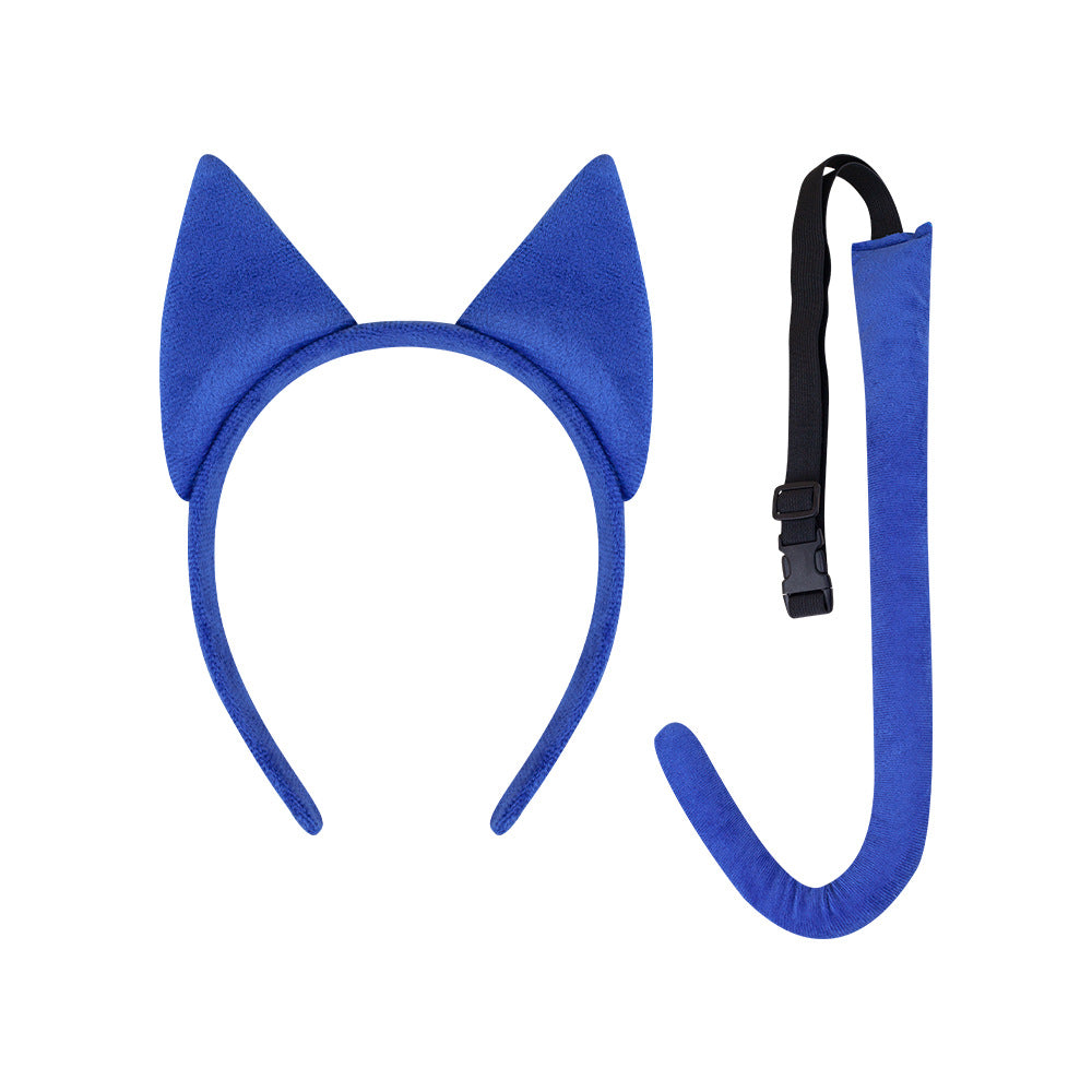 Blue Cat Ear Headband For Kids Halloween Costume Party