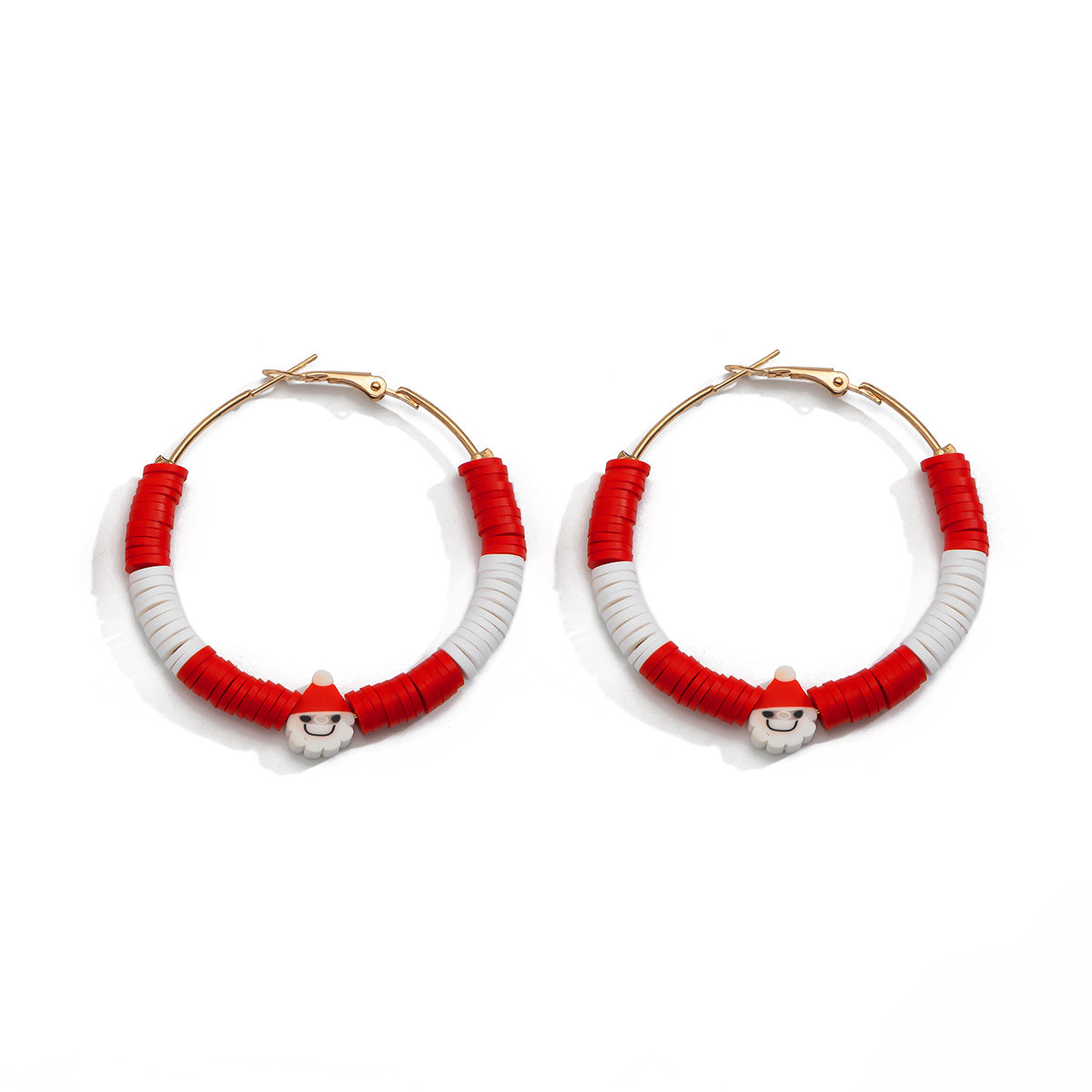 Christmas Colorful Polymer Clay Earrings Set Hand-Painted